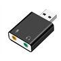 Asbter USB Carte Son Externe Adaptateur USB Carte Audio 3D Stéréo Jack 3.5mm Écouteur Micphone Carte pour Ordinateur Portable PC