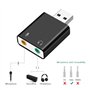 Asbter USB Carte Son Externe Adaptateur USB Carte Audio 3D Stéréo Jack 3.5mm Écouteur Micphone Carte pour Ordinateur Portable PC