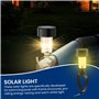 BORDEAG Lot de 10 lampes solaires de piscine, de clôture, éclairage de piscine, éclairage de bassin, lampes solaires étanches po