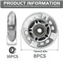 roues de rollers en ligne argentées transparentes