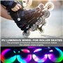 Lot de 8 roues de rollers en ligne avec roulements à billes 72 mm, roues de rollers en ligne argentées transparentes, roues de p