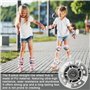 Lot de 8 roues de rollers en ligne avec roulements à billes 72 mm, roues de rollers en ligne argentées transparentes, roues de p