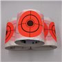 ANCLLO 3 Pouces Autocollants Ronds Cible pasteurs cibles de tir adhésives Points cibles-Rouge Fluorescent et Noir