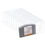 Mcbazel LOT 10 N64 Housse de Protection Transparentes étui de Rangement Cartes de Jeu Anti-Poussière pour Nintendo N64