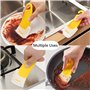 Spatule de Nettoyage de Casserole en Silicone Grattoir Résistant à la Chaleur Spatule Anti Adhérent Grattoir de Cuisine Antiadhé