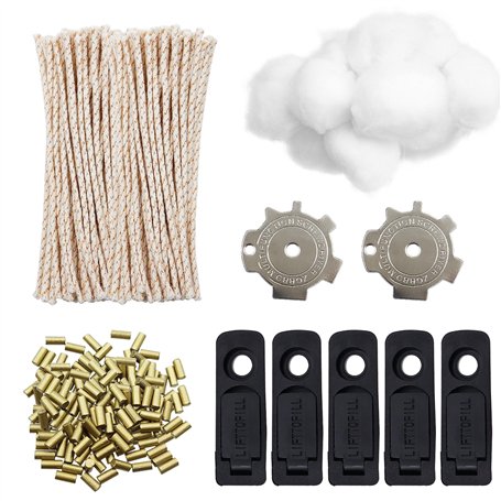 Ensemble D'accessoires pour Briquet à Essence 100 Pierres à Briquet 50 Mèches 10 Joint 5 Coton 2 Tournevis Universelles Kit de R