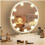 NVIYAM 10 LED lumiere Miroir, Lumiere Coiffeuse - 3 couleurs, Led Coiffeuse, Style Hollywoodien, Lampe de Maquillage, éclairage 