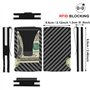 Molain Portefeuille en fibre de carbone avec pince à billets en métal et blocage RFID pour homme