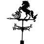 Alnicov Girouette en métal de cheval, girouette pour animaux avec décorations de jardin sur le toit pour auvent de jardin en ple