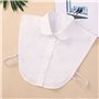 Col Amovible,Col Détachable Faux Col pour Femmes Blanc Faux Col de Chemise Coton Demi Chemises Faux Col de Poupée pour Dames Fil