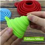 Lot de 3 entonnoirs - Entonnoir en silicone pliable pour cuisine - Entonnoir portable - Entonnoir pliable pour transfert de liqu