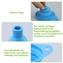 Lot de 3 entonnoirs - Entonnoir en silicone pliable pour cuisine - Entonnoir portable - Entonnoir pliable pour transfert de liqu