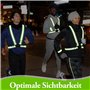 Lot de 2 Gilets réfléchissants avec 2 Bracelets réfléchissants, Gilet de sécurité réfléchissant Haute visibilité, Gilet de sécur