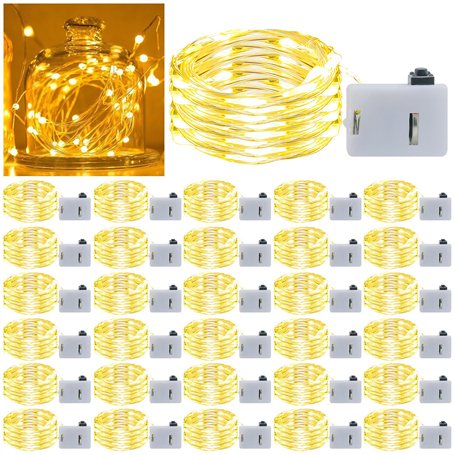 WIYETY Lot de 30 guirlandes lumineuses LED : 2 m Mini guirlandes lumineuses à piles