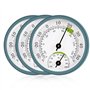 Lot de 3 thermomètres hygromètre 2 en 1 de précision pour l'intérieur et l'extérieur avec zones de confort colorées