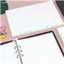 270 Feuilles A5 Recharge Papier en Quadrillé 6 Trous Vierge Feuillets Mobiles pour A5 Carnet Rechargeable Remplacer Pages Intéri