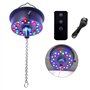 Remote Control 5 RPM-9 RPM Adjustable Mirror Ball Rotating Motor with 24 RGB Led Light for 4 6 8 12" Disco Balls (Not Include) f