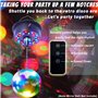 Remote Control 5 RPM-9 RPM Adjustable Mirror Ball Rotating Motor with 24 RGB Led Light for 4 6 8 12" Disco Balls (Not Include) f