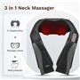 Électrique Masseur Cervical pour Dos et Cou avec Chauffage, Appareil Massage avec Rouleaux de Massage à Shiatsu 3D Rotation & Vi