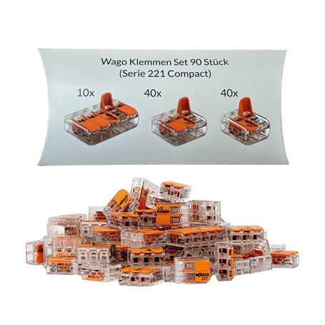 Wago Lot de 90 bornes série 221 Compact 2