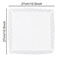 Femme Mouchoirs en 100% Coton 10x10''/25x25cm Dentelle Doux Blanc pour Mariage Lot de 6 Pièces