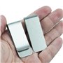 Lot de 2 pinces à billets en acier inoxydable argenté pour argent et cartes de crédit pour homme et femme, Silver
