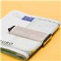 Lot de 2 pinces à billets en acier inoxydable argenté pour argent et cartes de crédit pour homme et femme, Silver