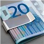 Lot de 2 pinces à billets en acier inoxydable argenté pour argent et cartes de crédit pour homme et femme, Silver
