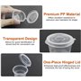 100 Pièces Pots à Sauce en Plastique avec Couvercle, 25ml Petit pot conservation Boîte à Sauce Transparente Boîtes de Alimentair