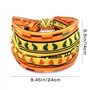 Lot de 4 bandeaux africains avec 2 bandeaux en soie - Foulards bohémiens - Imprimé rétro - Bandeau extensible - Bandeau de sport