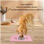 ATBUSS 1 Tapis d'alimentation Rose pour Animaux De Compagnie (48 Cm * 30 Cm), Tapis d'alimentation en Silicone pour Chat Et Chie