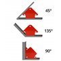 QWORK® 6 Pièces Aimant Soudure, Positionneur Soudure Magnétique Angle Soudure 30°/45°/60°/75°/90°/105°/120°/135°, Force de Maint