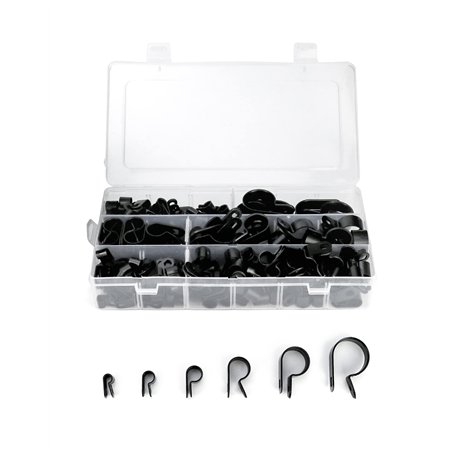 QWORK 200 Pièces Clips Cable P Clips en Nylon