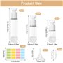 Airless Lot de 6 distributeurs à pompe 15 ml/30 ml/50 ml - Flacon pompe vide - Bouteilles de voyage à remplir avec autocollants 