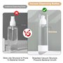 Airless Lot de 6 distributeurs à pompe 15 ml/30 ml/50 ml - Flacon pompe vide - Bouteilles de voyage à remplir avec autocollants 