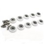 YuanQian - Lot de 10 roulettes de rechange pour porte de douche - Diamètre : 22 mm