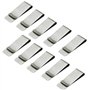 Mince Pince à Billets en Métal 10 Pcs Portefeuille Clips Porte-Cartes pour Crédit Ticket Espèces Document Fixe Cadeau pour Homme