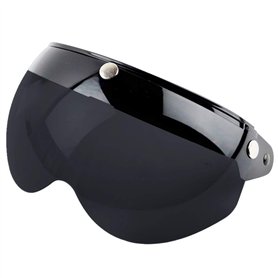 Wopohy Visière de Casque Bouton-Poussoir Universel 3 Protection Contre Le Soleil Coupe-Vent Casque de Moto rétro Demi-Visage Vis