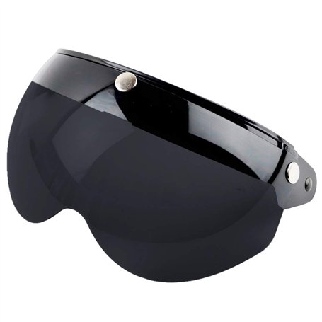 Wopohy Visière de Casque Bouton-Poussoir Universel 3 Protection Contre Le Soleil Coupe-Vent Casque de Moto rétro Demi-Visage Vis