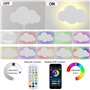 LED Applique Murale Chambre Enfant RGB Dimmable Lampe Murale avec Télécommande et APP Veilleuse Moderne RGB à Intensité Variable