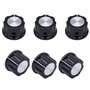 CENPEK Lot de 6 boutons rotatifs argentés pour potentiomètre 3590s de diamètre Diamètre supérieur : 23 mm A03-6