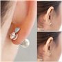 4 Paires Boucle D'oreille Supports pour Oreilles Tombantes, Supports de Boucles D'oreilles en Silicone pour Boucles D'oreilles L