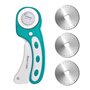 Newaner Cutter Rotatif 3 Lames Solide de Rechange en 45mm avec Verrou de Sécurité