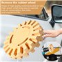ZCYKJ Gomme professionnelle extra épaisse de 25 mm pour enlever les décalcomanies - 10 cm de diamètre - Avec adaptateur de perce