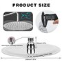 VIVIIHOO pommeau de Douche réglable de 8 Pouces pommeau de Douche à Chaux buse d'eau Poli Effet Miroir Douche de tête avec Fonct