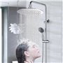 VIVIIHOO pommeau de Douche réglable de 8 Pouces pommeau de Douche à Chaux buse d'eau Poli Effet Miroir Douche de tête avec Fonct