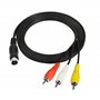 RIIEYOCA Câble composite DIN 9 broches vers RCA audio vidéo - Prise mâle 9 broches vers 3 RCA mâles - Câble de connexion AV stér