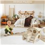 Zzcy Maison de Hamster en Bois, Accessoire pour Hamster Nain, Hamster Multichambres, Jouet pour Rongeurs, Cage à 2 éTages pour G