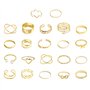 22 Pièces Bagues En Or