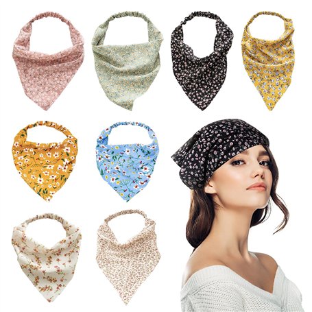 Lot de 8 foulards floraux pour filles